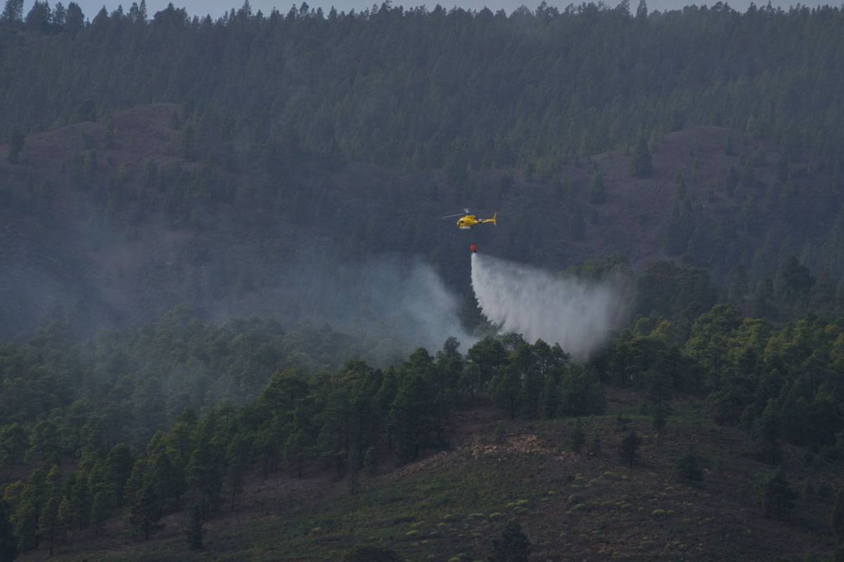 Two outbreaks of forest fire in the south of Tenerife