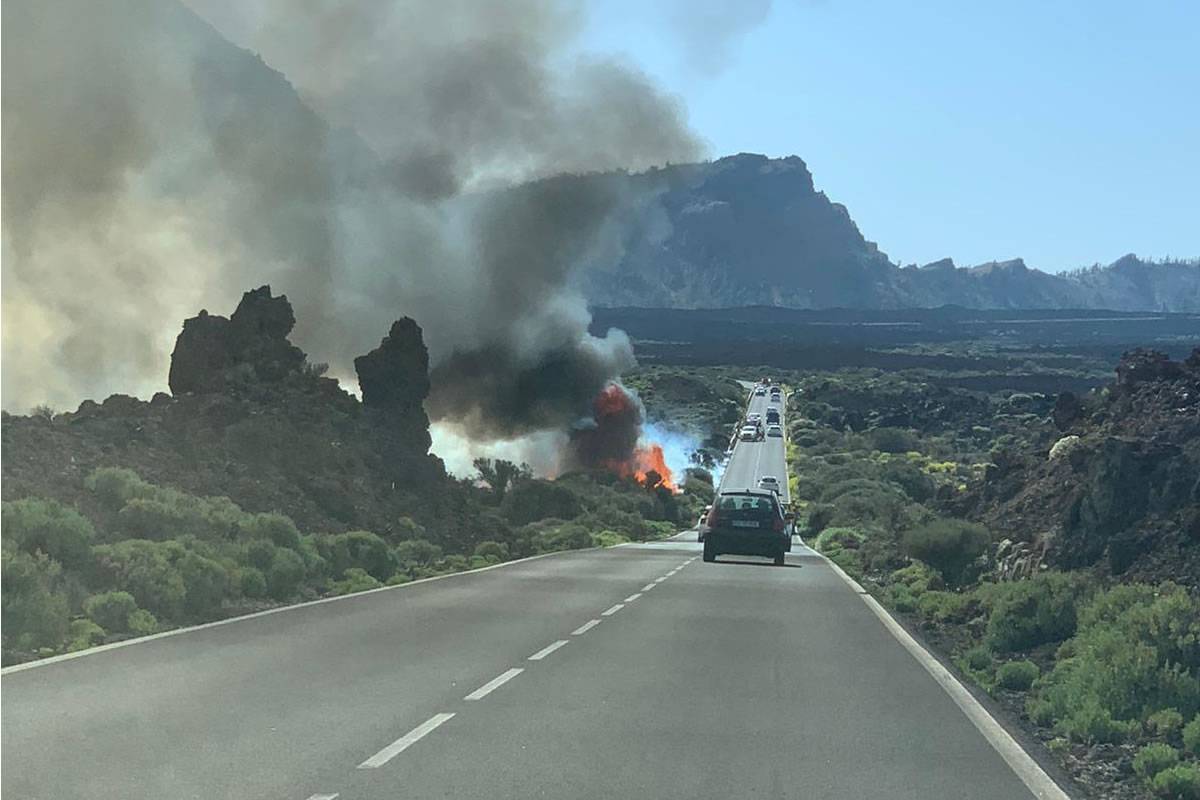 VIDEO: Outbreak of fire reported in Tenerife