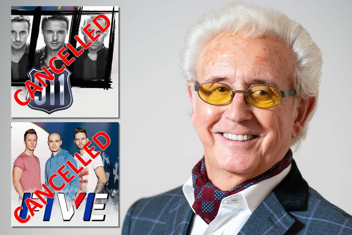 911 and Five cancelled and no venue for Tony Christie, ticket holders contact us for help