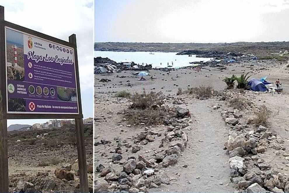 A fire on a beach in the south of Tenerife leaves one person injured