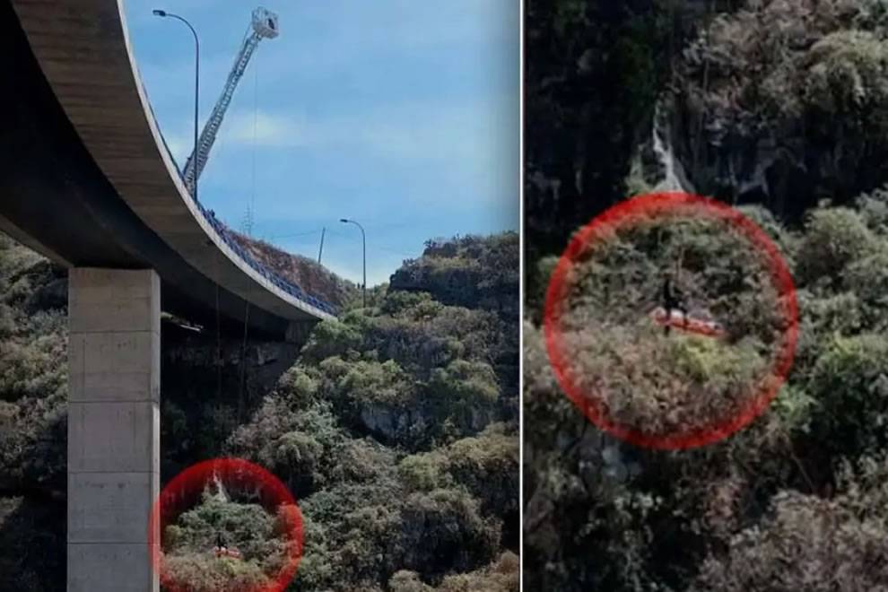 Man survives suicide attempt after jumping off a 40 metre high bridge in Tenerife 