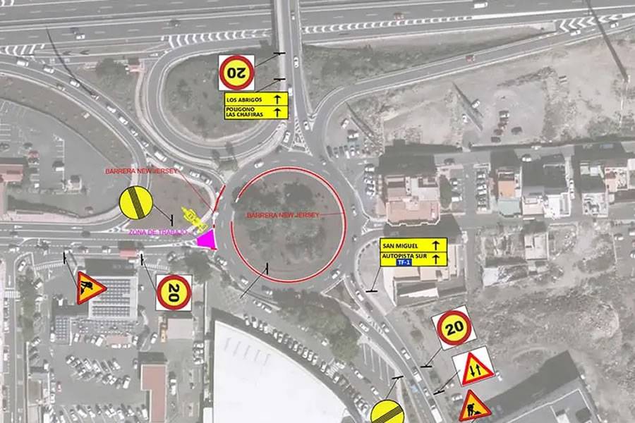 More traffic changes in Tenerife south due to works in Las Chafiras